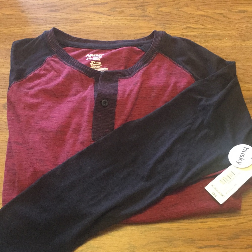 Boys long sleeve black and red shirt
